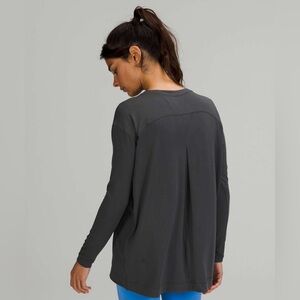 lululemon modal pleated back long sleeve shirt size M